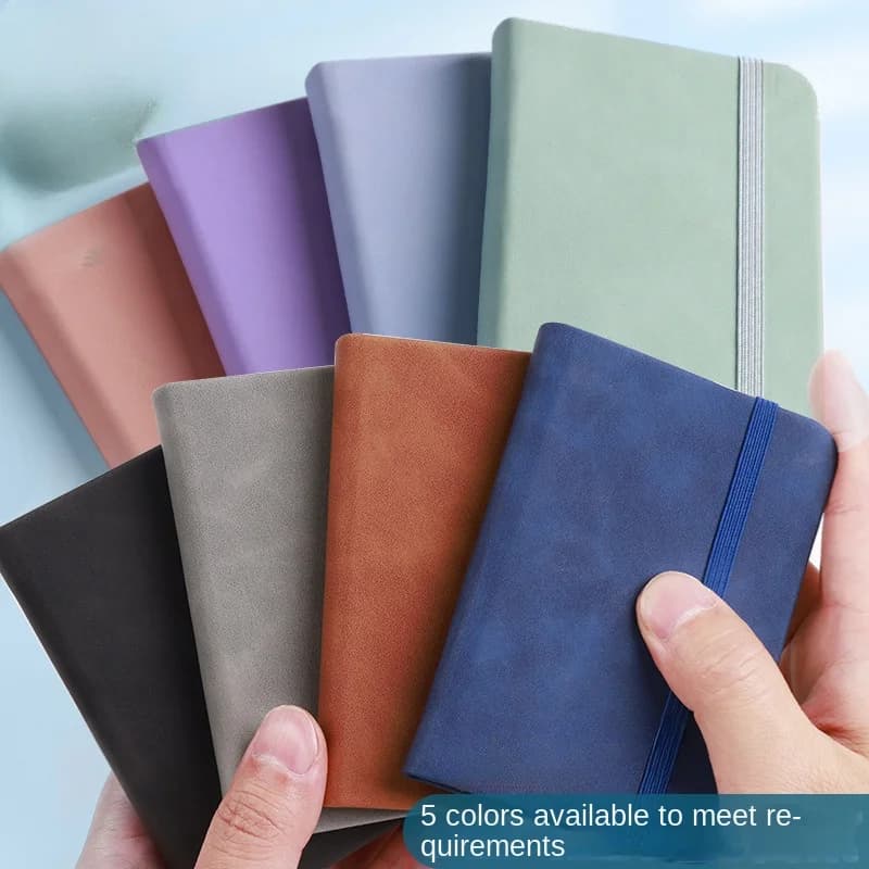كتاب صغير A7 دفتر ملاحظات محمول مفكرة جيب صغيرة جلد ملمس ناعم مقاوم للماء ملاحظات لوازم مدرسية - 4