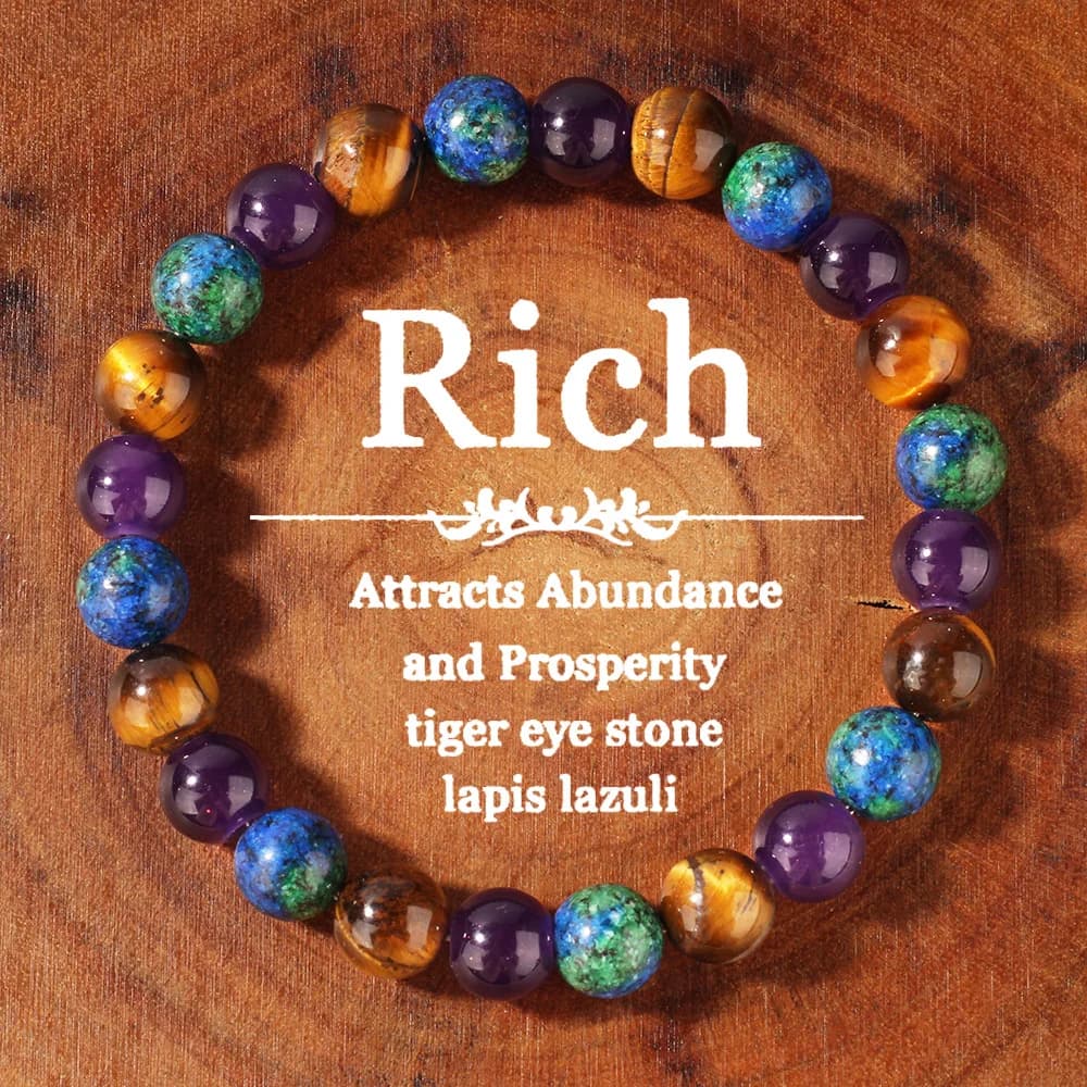 Fashionable mixed color bead bracelet handmade elastic rope bracelet suitable for daily wear as a holiday gift