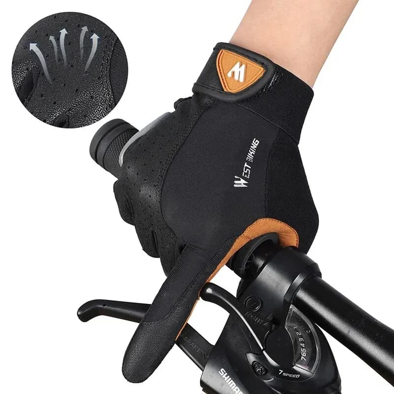 قفازات WEST BIKING لركوب الدراجات قفازات كاملة الأصابع قفازات رياضية للدراجات للرجال والنساء ربيع خريف صالة الألعاب الرياضية قفازات الدراجات النارية التخييم والمشي - 4
