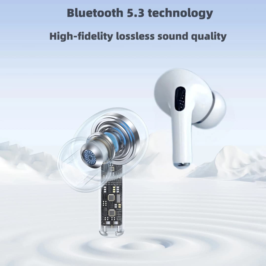 New air pro bluetooth earphones,wireless earbuds with mic,hifi stereo sound,clear bass,long playtime,compatible with android ios - 2