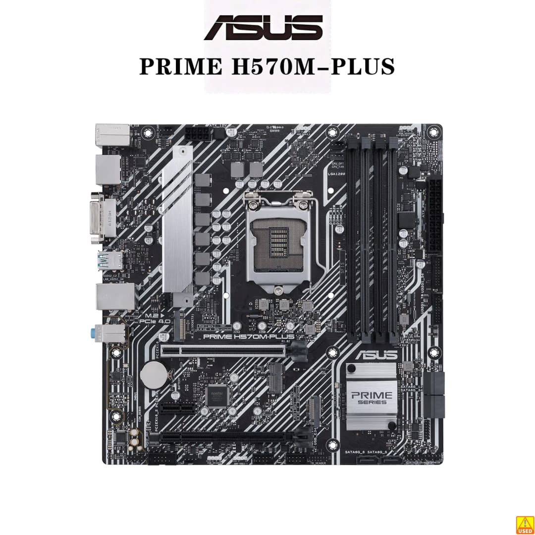 لوحة أم ASUS PRIME H570M-PLUS، مقبس LGA1200، معالجات الجيل الحادي عشر والعاشر، ذاكرة DDR4 4600(OC)، شريحة H570