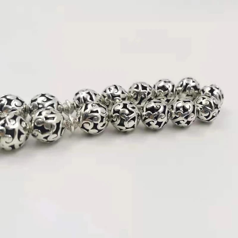 Metal tasbih silver color muslim 33 beads bracelet Islamic accessories on hand misbaha - 2