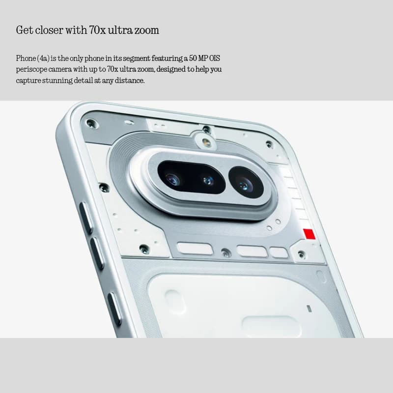 Nothing Phone （4a）Snapdragon 7s Gen 4 6.78-inch flexible AMOLED 5080mAh battery 50 MP IP64 NFC Global version - 4