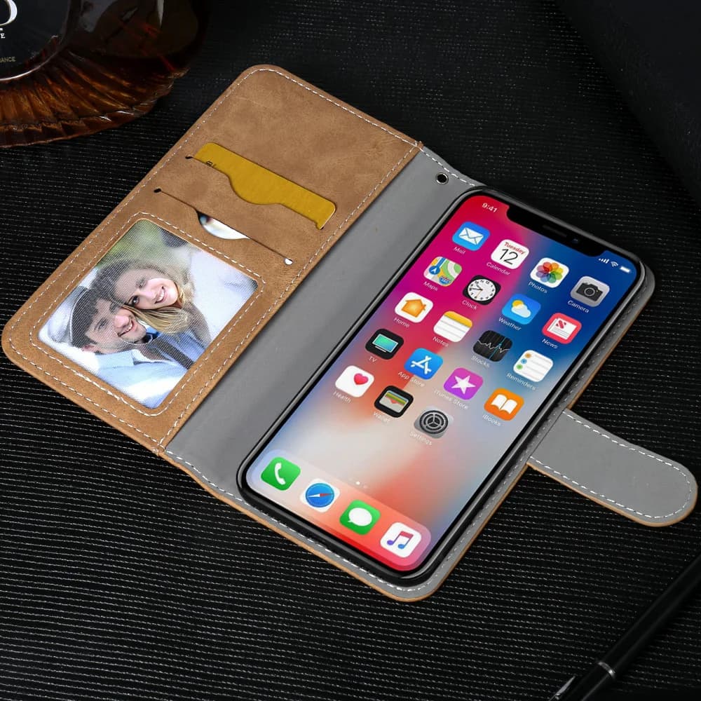 محفظة جلدية عصرية لهاتف موتورولا ThinkPhone 6.6 بوصة غطاء فليب فاخر بحامل بطاقات - 5