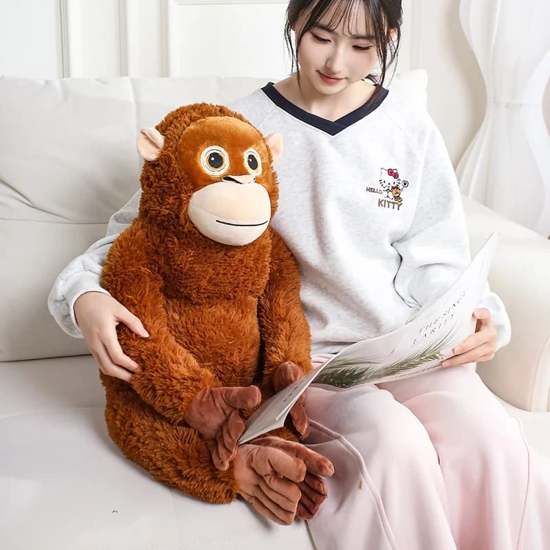 30-90CM Cartoon Gorilla Plush Toy Chimpanzees Punch Monkey Soft Stuffed Doll Decor Girls Birthday Gift Orangutan Plushies Dolls - 6