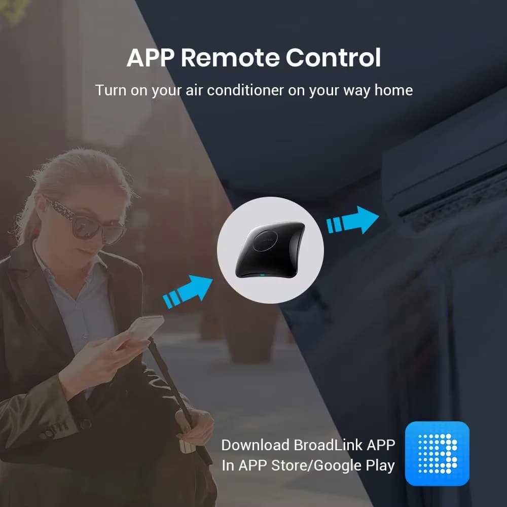 Broadlink RM4 PRO مع قابس EU/UK/US تحكم عن بعد عالمي بالأشعة تحت الحمراء RF WiFi مركز أتمتة منزلية ذكية متوافق مع TV وAC ومروحة - 4