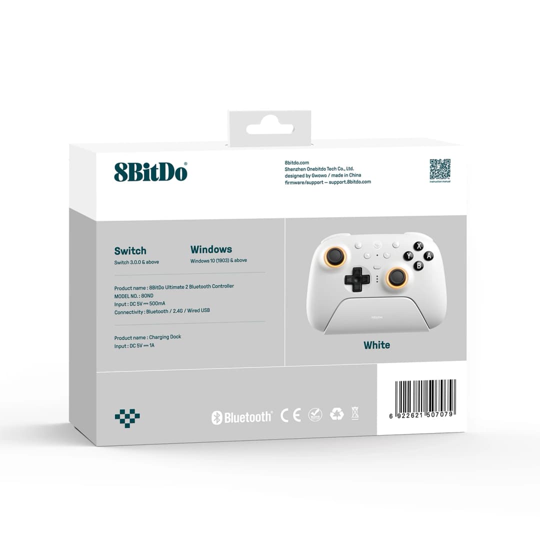 8BitDo Ultimate 2 Bluetooth Controller for Nintendo Switch 2 PC Windows， Wireless Gamepad with TMR Joystick,Hall Effect Trigger - 3