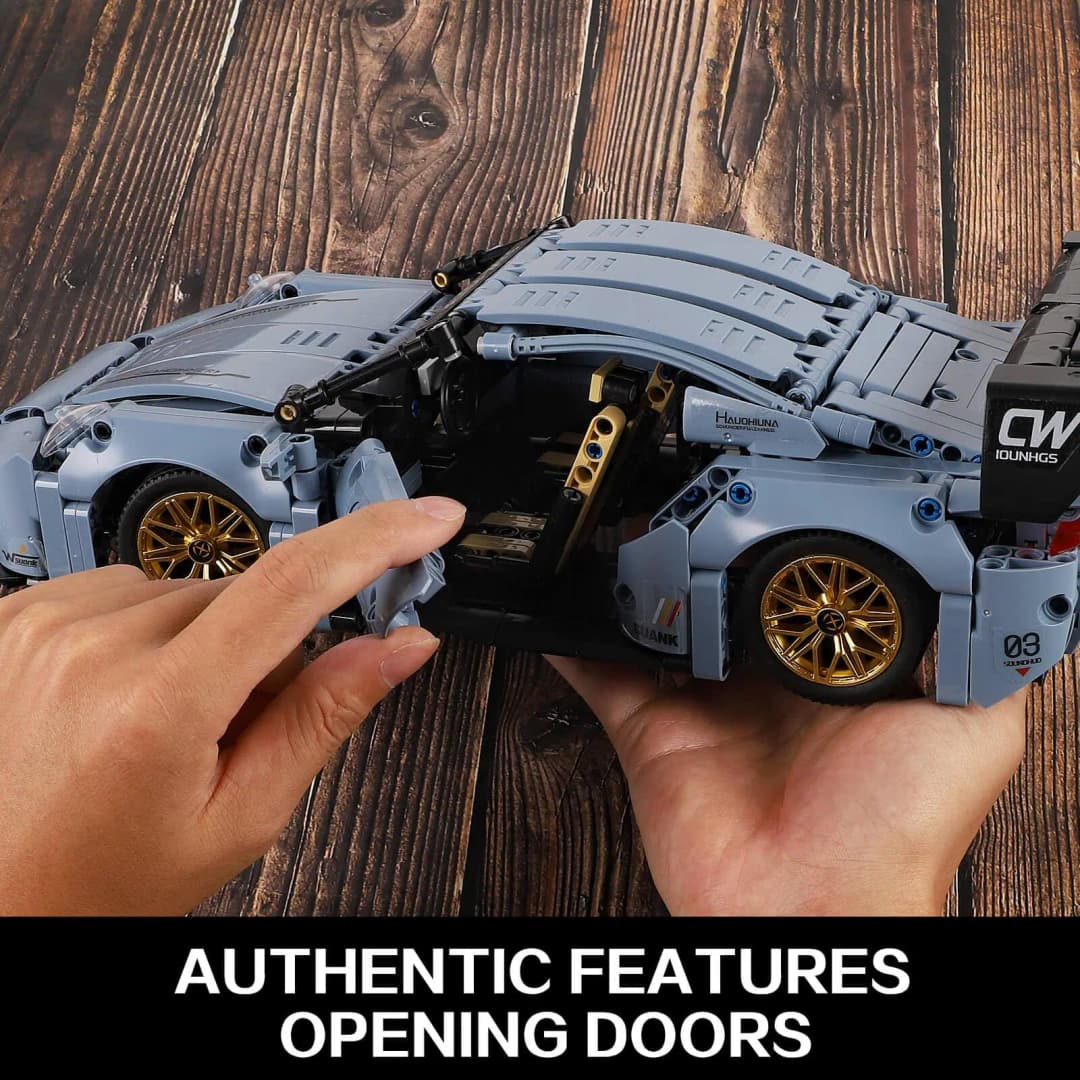 مجموعة بناء سيارة سباق رياضية TOYLINX للأولاد والبالغين، 1:14 مجموعات سيارات سباق نموذجية MOC، هدية عيد ميلاد للأولاد والأطفال - 5