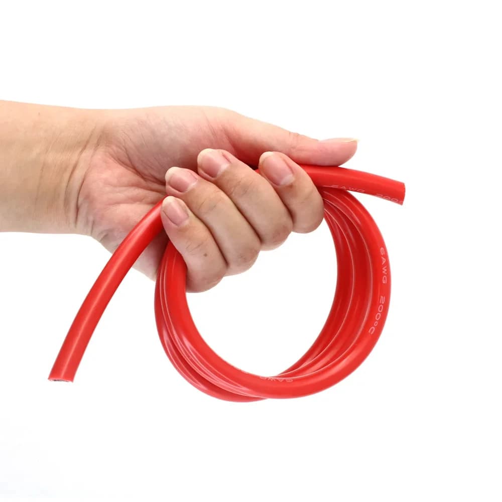 2 meter Silicon Wire 8 10 12 14 16 18 20 22AWG Heatproof Soft Silicone Silica Gel Wire Cable (1meter Red+1meter Black) ) - 3