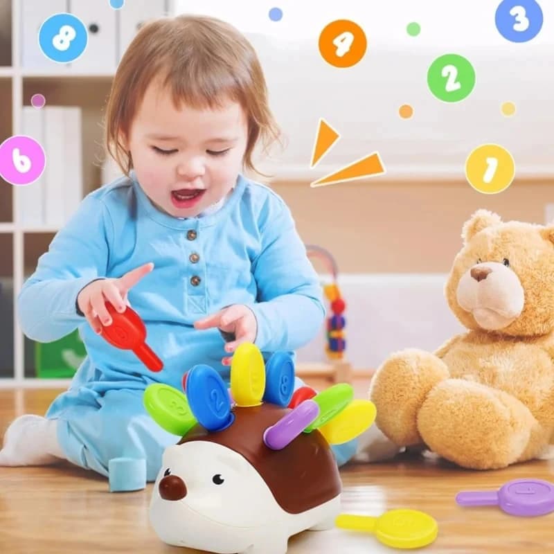 ألعاب قنفذ حسية للأطفال الصغار ألعاب مونتيسوري للمهارات الحركية الدقيقة ألعاب تعليمية حسية للسفر للأطفال بعمر 1-4 سنوات