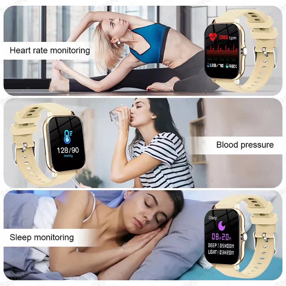 Smart Watch Android IOS Phone 1.83 Inch Color Screen Bluetooth Answer Call Fitness Watches Tracker Smartwatch Women Men New Ht30 - 5