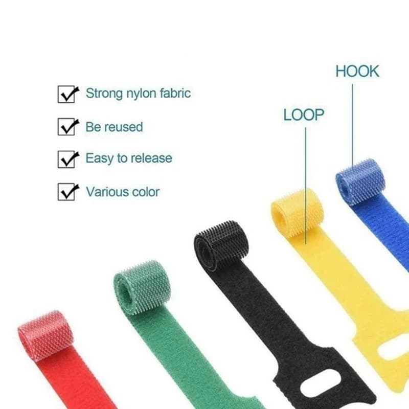 50/30/10PCS Cable Organizer Winder Ties Wire Management Holder Reusable Clip Protector Nylon Strap Mouse Earphones Hoop Tape - 4