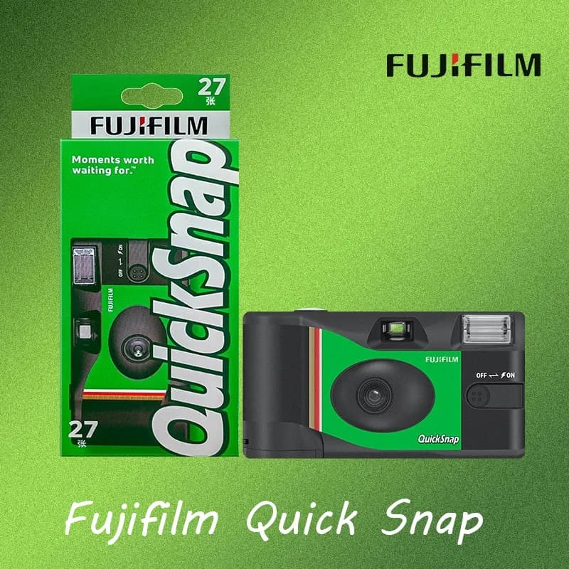 كاميرا فوجي فيلم أحادية الاستخدام، Quick Fun/ACE 400، 27 لقطة مع فلاش، هدية عيد ميلاد