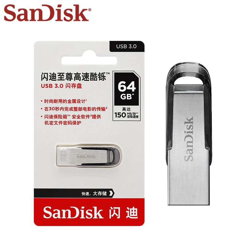 Original SanDisk Ultra Flair CZ73 USB 3.0 Flash Drive 32GB 64GB Memory Stick 128GB 256GB 16GB USB Pen Drive U Disk For Computer - 5