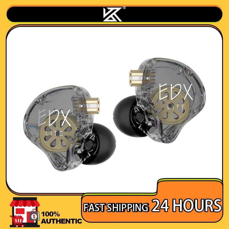 KZ EDX Lite Wired In Ear Earphones  Monitor Stage Live Headphones HIFI Stereo Bass Music Earbuds Sports Gaming Headset