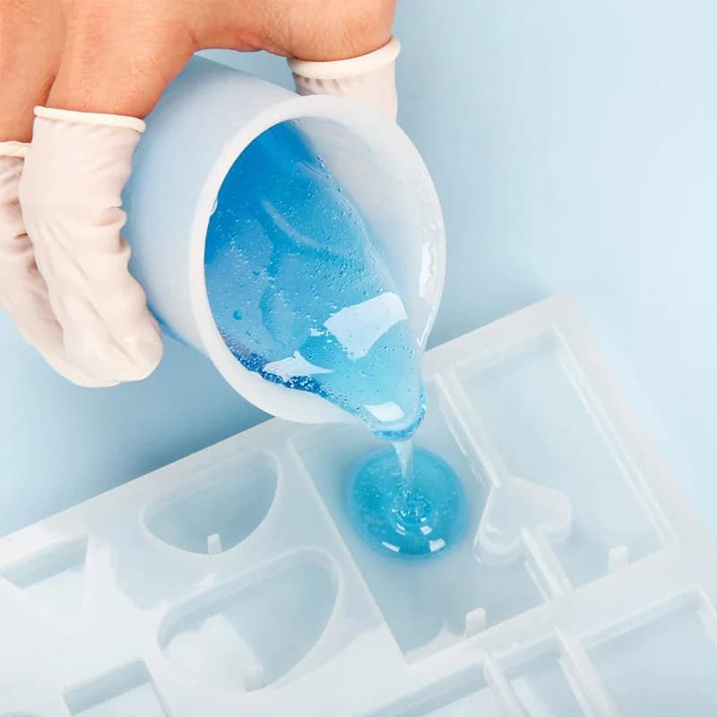 Silicone Mixing Measuring Cups UV Resin Mold for Paint Pouring Cups DIY Resin Tool Epoxy Resin Acrylic Paint Jewelry Making Tool - 4