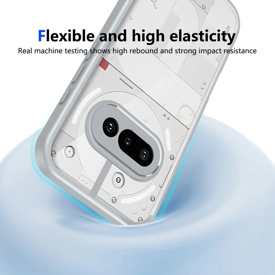 Nothing Phone 3A A059 Case Air Cushion Shockproof Silicone Bumper Clear Matte Back Cover Hard Phone Case for Nothing Phone 3A 5G - 5