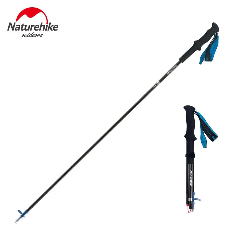 عصا المشي القابلة للطي فائقة الخفة من Naturehike، ألياف كربون، 4 أقسام، NH18D020-Z