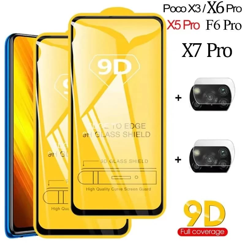 زجاج مقوى poco x3، poco-x7-pro x6 pro لهاتف poco x3 pro زجاج x5 x6 فيلم poko x7 pro واقي شاشة xiaomi poco x3 pro