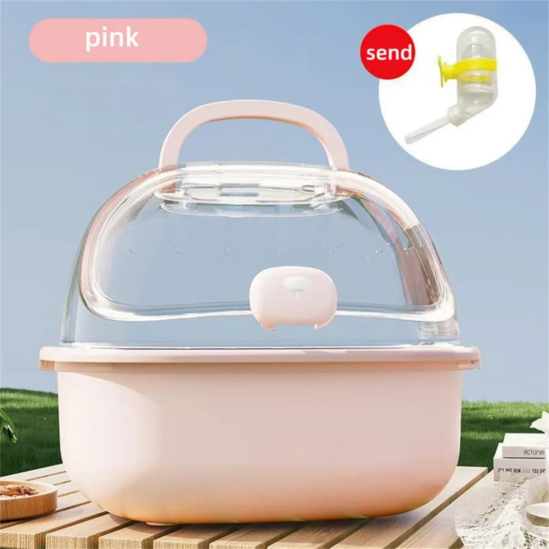 Transparent Handheld Hamster Cage Outdoor Large Space Golden Retriever Hare Special Use Hamster Cage Portable Hamster Home - 5
