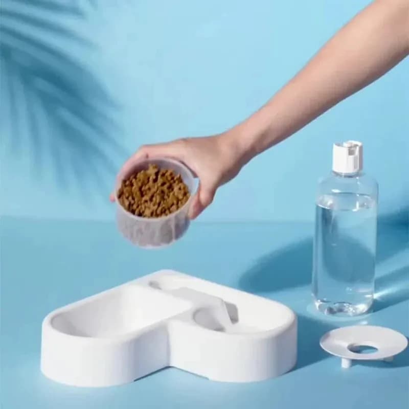 Automatic Drinking Love Pet Bowl Moisture-proof Cat Bowl Dog Basin Dual-use Multi-functional Drinking And Feeding - 2