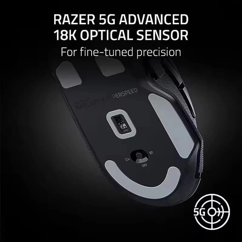 Razer Basilisk V3 X HyperSpeed Wireless Gaming Mouse: Mechanical Switches Gen-2-5G Advanced 18K Optical Sensor Chroma RGB 9 - 3
