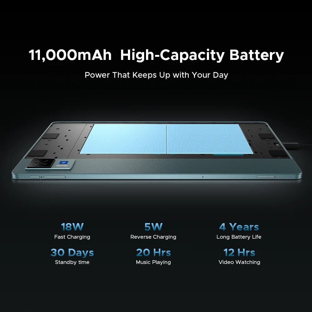 جهاز لوحي DOOGEE U13 أندرويد 16 كمبيوتر Gemini AI شاشة 13 بوصة FHD+ ذاكرة 32 جيجابايت رام 256 جيجابايت بطارية كبيرة 11000 مللي أمبير 7.5 ملم فائق النحافة لوحي ذكي - 6