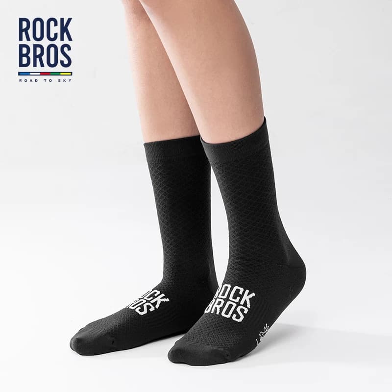 جوارب رياضية ROCKBROS ROAD TO SKY قابلة للتنفس لركوب الدراجات على الطرق الوعرة MTB، جوارب دراجات عالية المرونة وماصة للصدمات، زوج واحد - 4