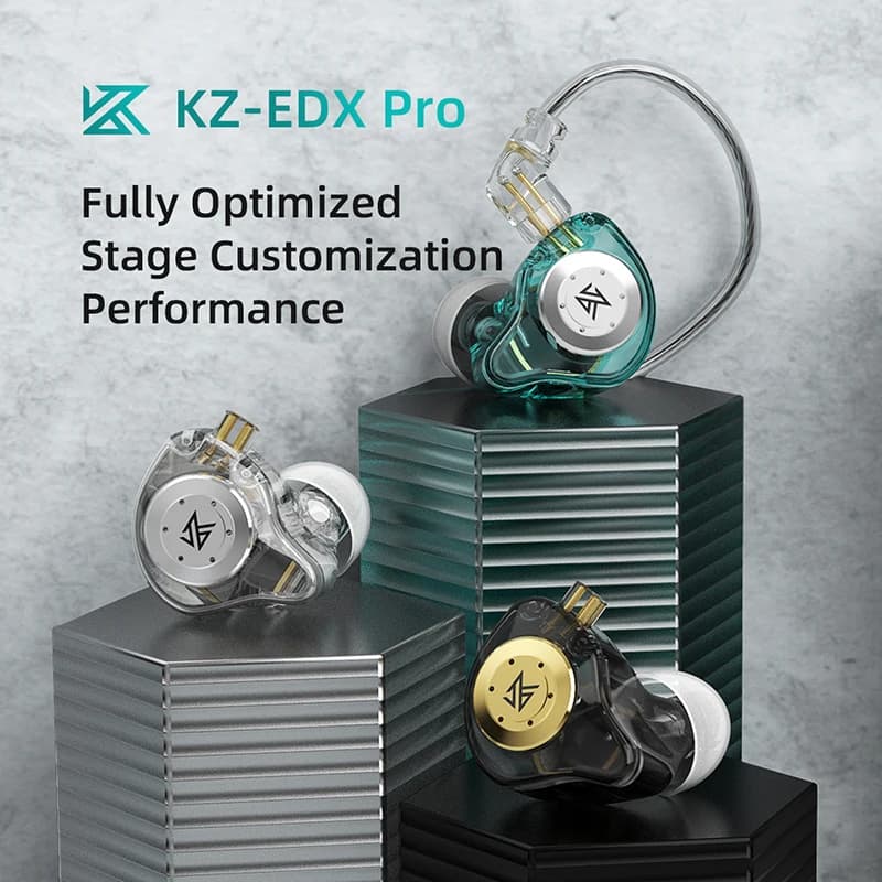 سماعات KZ EDX برو باس داخل الأذن مراقبة سماعات الرأس الرياضية إلغاء الضوضاء HIFI سماعة وصول جديد! - 6