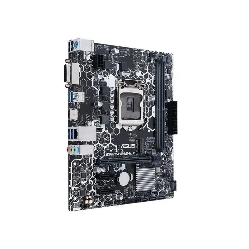 لوحة أم ASUS B360M-BASALT بمقبس LGA 1151، 4 منافذ DDR4، PCI-E 3.0، فتحتا M.2، USB3.1، HDMI، Micro ATX، تدعم معالجات الجيل الثامن والتاسع Core i7/i5/i3 - 2