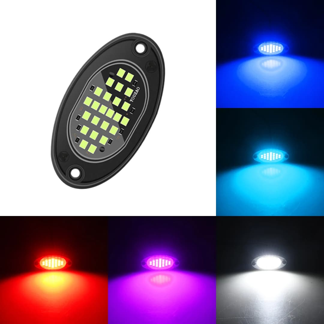 4pcs Car Chassis Light for Trucks LED Rock Lights with for Pickup Off Road Jeep SUV ATV UTV Car - 6