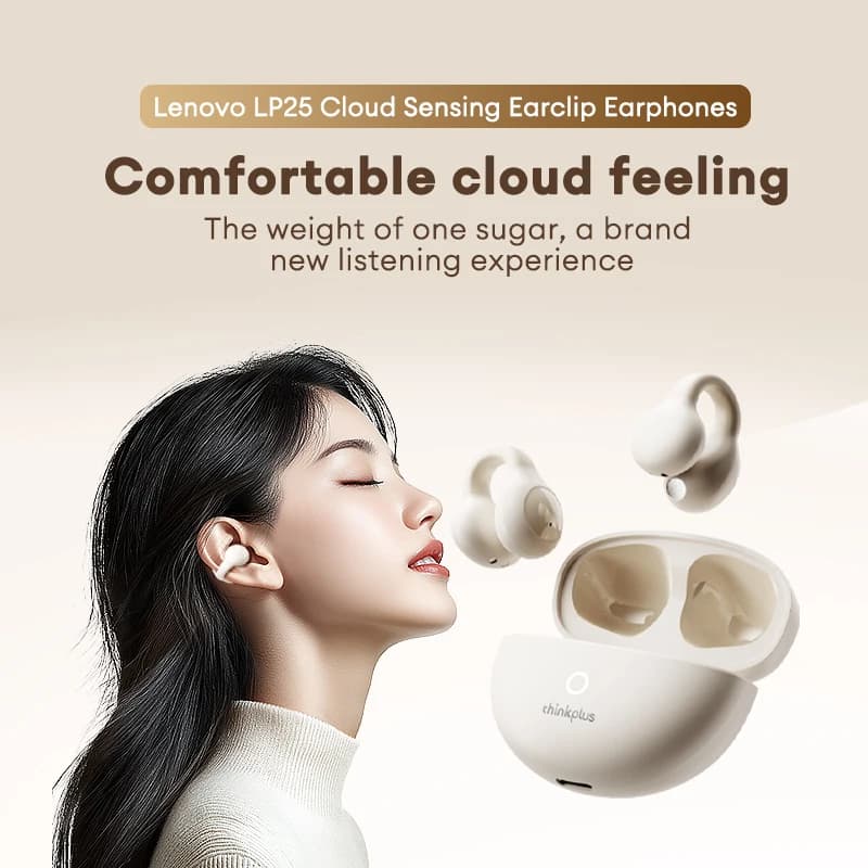 سماعات أذن لينوفو LP25 OWS الجديدة بلوتوث 5.4 لاسلكية مشبك أذن مقاومة للماء سماعات رياضية عالية الجودة ستيريو مكالمات HD - 5