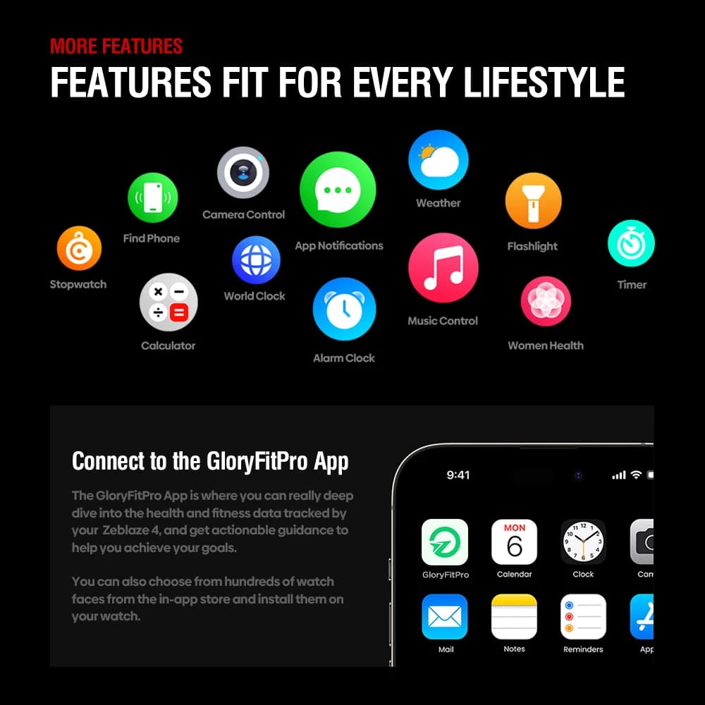 NEW 2025 Zeblaze Stratos 4 GPS Smartwatch 1.43" AMOLED Screen Compass Barometric Altimeter Flashlight Voice Calling Smart Watch - 5