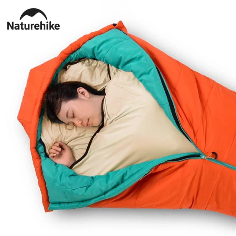 بطانية نوم من Naturehike 2023 بطانة خفيفة الوزن مرنة للغاية على شكل مومياء لحاف شتوي قابل للارتداء محمول جيب تخييم بطانية نوم - 2