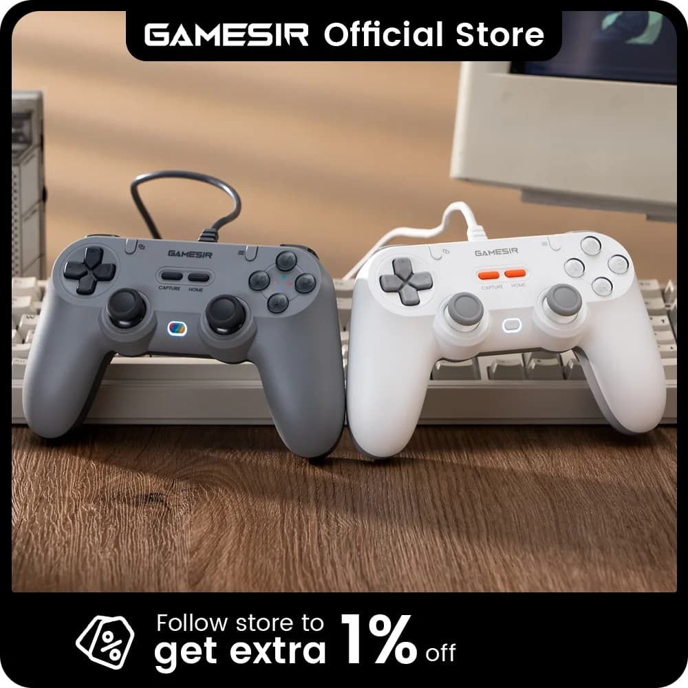 GameSir Tegenaria Lite Retro Wired Controller, Gamepad with Hall Effect Joystick, 1000Hz Polling Rate for Nintendo Switch 2, PC
