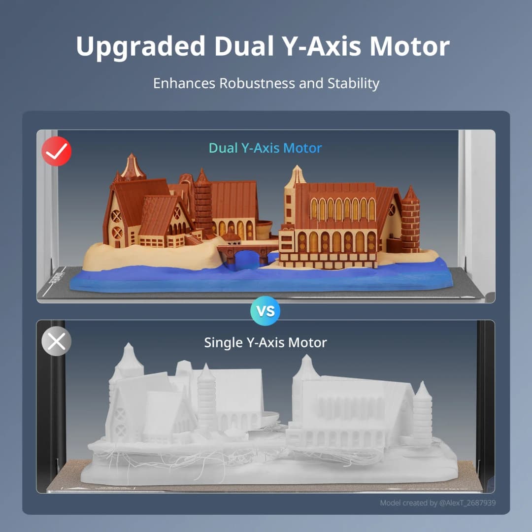 طابعة ANYCUBIC Kobra 3 Max Combo ثلاثية الأبعاد بتقنية FDM بسرعة طباعة تصل إلى 600 مم/ث وحجم طباعة كبير 500*420*420 مم مع تحكم عبر تطبيق ذكي - 3