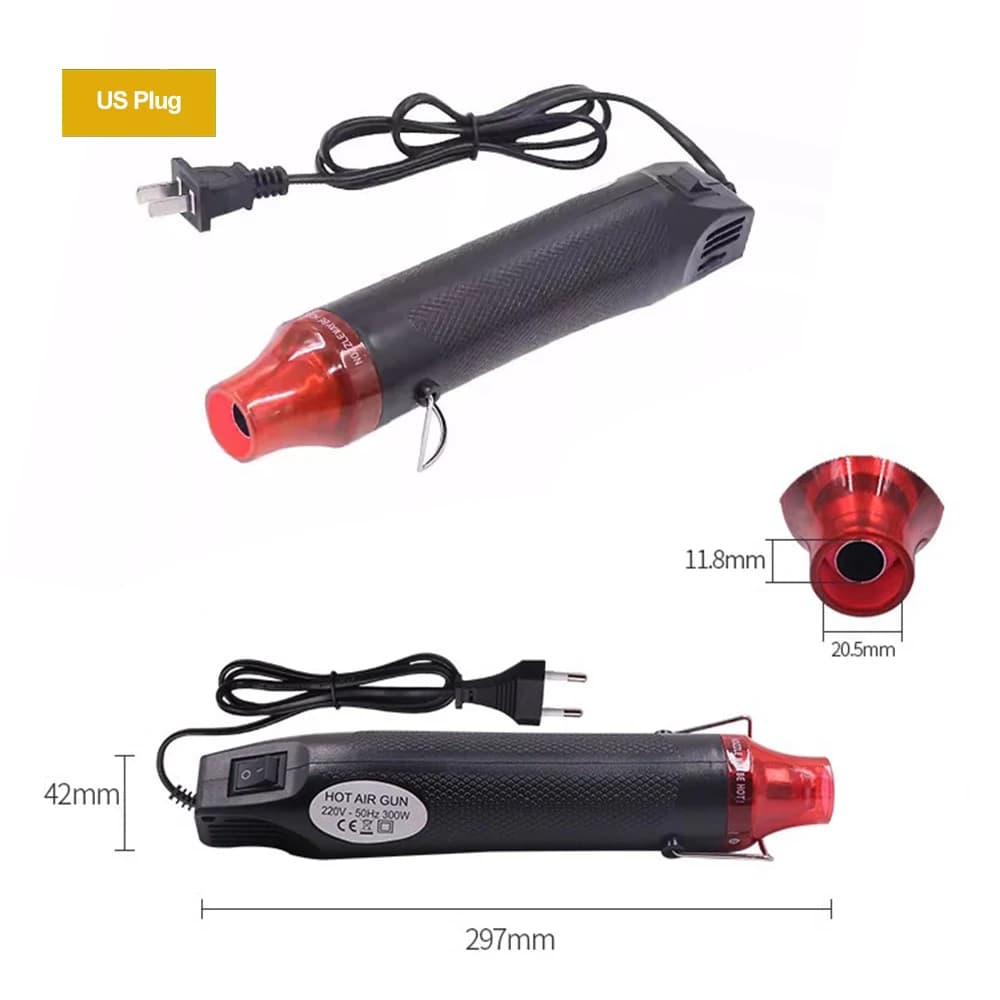 220/110V Hot Air Gun DIY Tool 300W Heat Electric Power Tool for DIY Crafts Candle Making Supplies Wax Melting Tools - 4