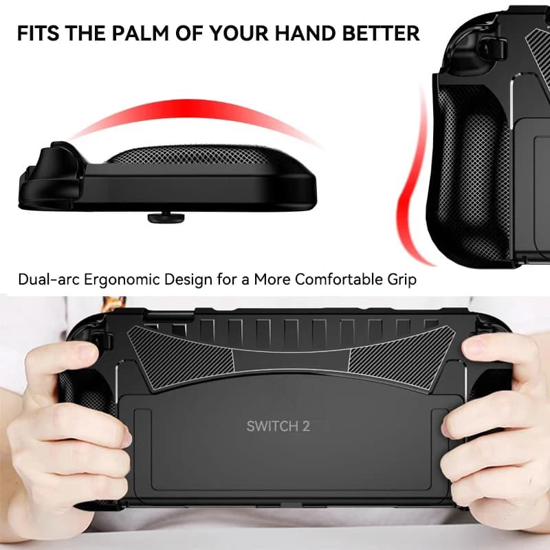 حافظة حماية مطورة لجهاز 2025 Switch 2، غلاف TPU مريح وعملي، حافظة حماية محمولة لجهاز NS Switch 2، ملحقات الألعاب - 2