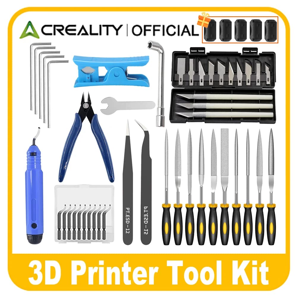 Creality 3D Printer Tool Kit  Assembly/Removal/Finishing/Filament Cutting Set 3D Printer Accessories for Cleaning,Finishing&Cutt