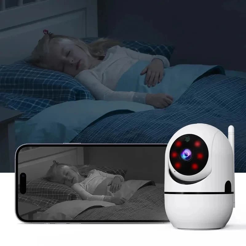 كاميرا Fuers بدقة 5 ميجابكسل بتقنية WiFi، Tuya الذكية للمنزل، داخلية لاسلكية، كاميرا مراقبة IP مع كشف الذكاء الاصطناعي وتتبع تلقائي، مراقبة أمنية للرضع - 4