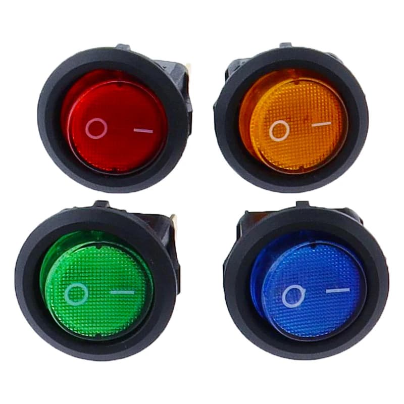 1 قطعة 20 مللي متر KCD1 Led التبديل 12 فولت 220 فولت ضوء السلطة التبديل أضواء زر السيارة تشغيل/إيقاف 3pin جولة الروك التبديل - 2