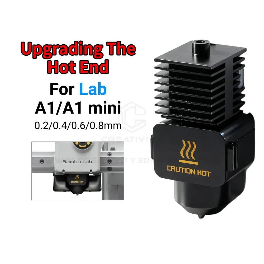 مجموعة نهايات ساخنة شاملة Bambu Lab A1/A1 Mini مع فوهة فولاذ مقسى 0.4/0.6/0.8 ملم لاستبدال مجموعة النهاية الساخنة في BambuLab A1 - 2