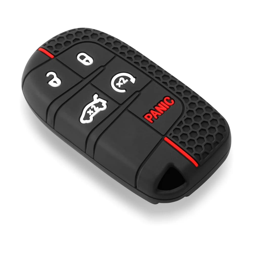 Silicone Car Key Cover Case For Dodge Ram Charger Journey Durango Jeep Grand Cherokee Chrysler Keyless Fob Shell Holder - 3