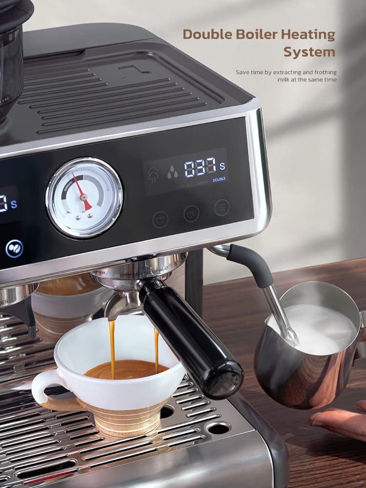 نظام غلاية مزدوجة HiBREW Barista Pro 20Bar، آلة قهوة من الحبوب إلى الإسبريسو مع مجموعة كاملة للمقهى والفندق والمطعم H7A - 2