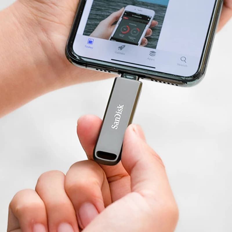 SanDisk USB Flash Drive iXpand OTG Lightning USB 3.0 Stick 256GB 128GB 64GB Pen Drive MFi For iPhone & iPad and USB U Disk OTG - 2