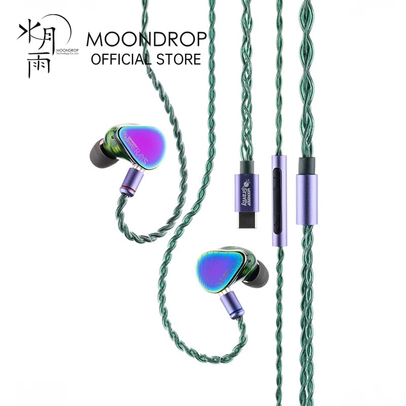 سماعات أذن للألعاب MOONDROP RAYS مع بطاقة صوت USB-C DSP مُصممة خصيصًا للألعاب، مُعدلة بالتعاون مع لاعبين محترفين