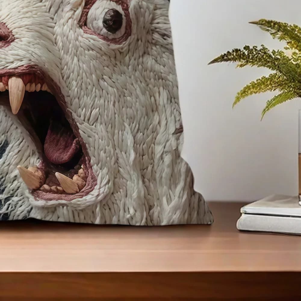 Spooky Goat Face 2D cushion cover For Pillow Sofa Printing Decoration Room Home Office Coffee Shop Car Nordic Simplicity - 6