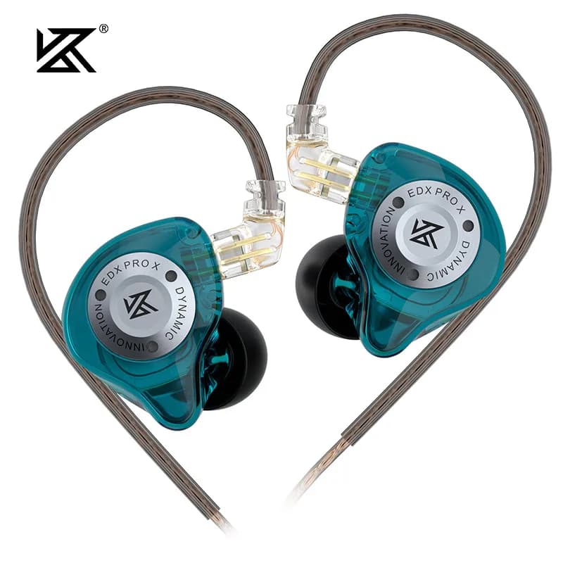KZ EDX PRO X IEM سماعات أذن درايفر ديناميكي هاي فاي باس عميق سماعة أذن رياضية موسيقى إلغاء الضوضاء مع كابل قابل للفصل