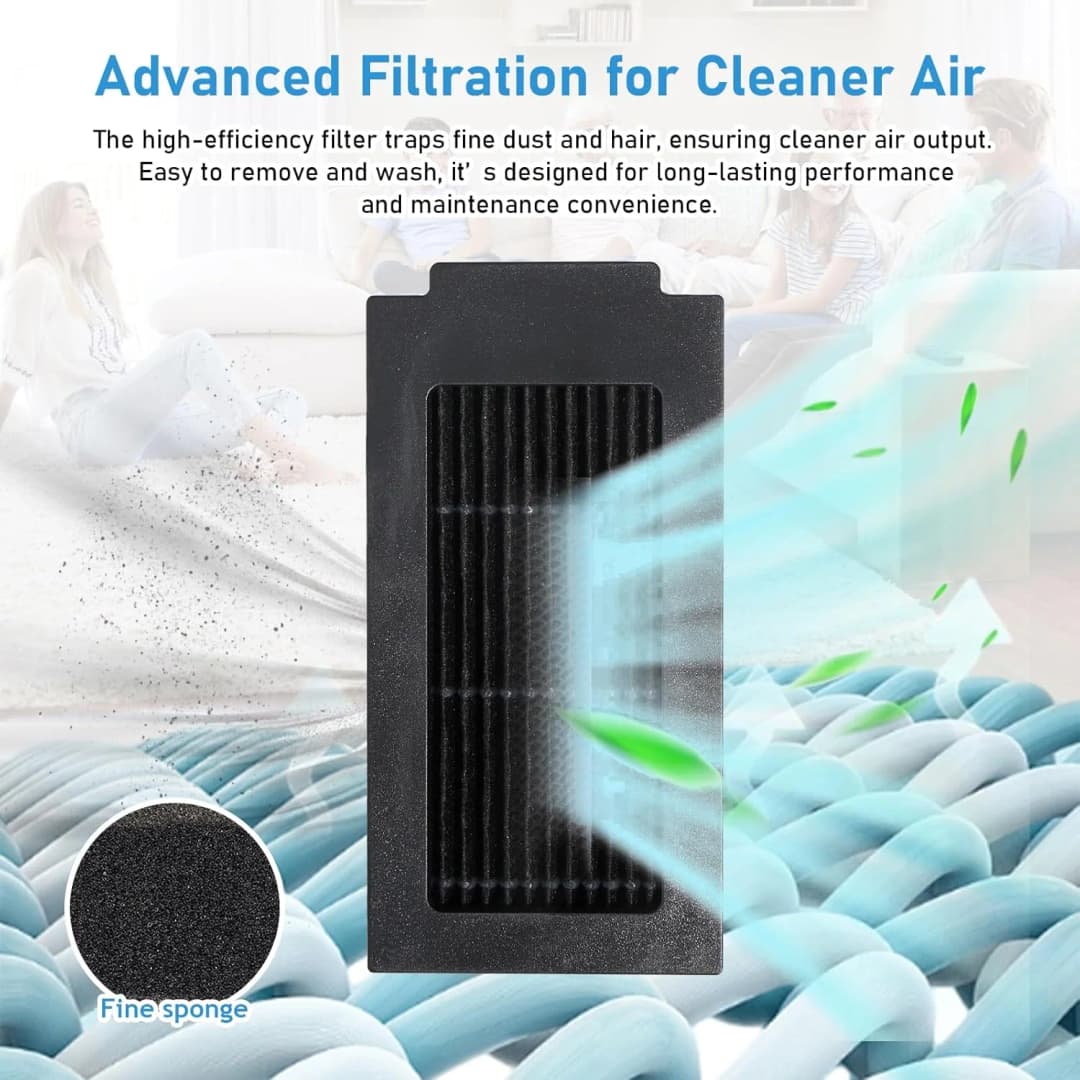 قطع غيار مكنسة روبوتية ECOVACS T50 PRO OMNI / T50 OMNI، فرش جانبية رئيسية، مناديل تنظيف، فلاتر HEPA، أكياس غبار - 5