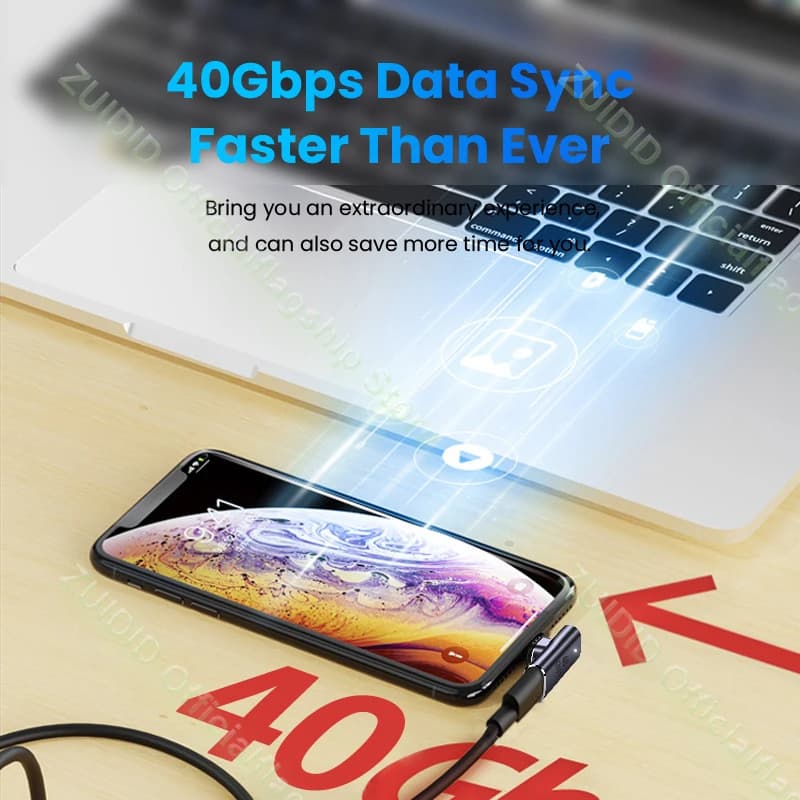 USB4.0 Thunderbolt3 Magnetic Adapter USB C To Type C 40Gbps 100W Fast Charging Magnet Converter Cable 8K@60Hz USB Type C Adapter - 3